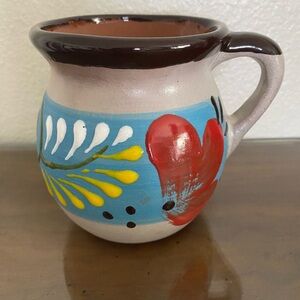 Talavera Venegas Mexican Pottery Mug Floral Hand Painted Lead Free 16oz